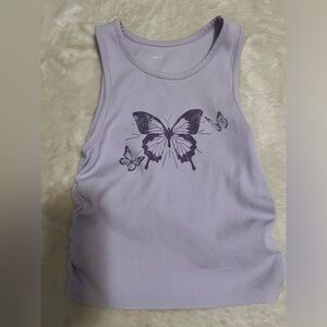 purple butterfly shirt